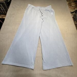 Royal Caribbean Joggers Womens L Blue Wide Leg Sweat Pants Lounge Wear